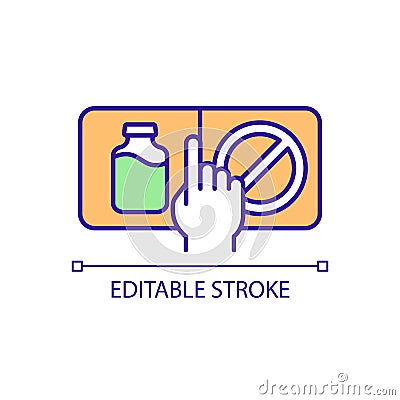 Covid vaccine hesitancy RGB color icon Vector Illustration