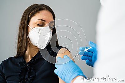 Covid Vaccine Injection By Doctor Stock Photo