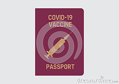 Covid-19 vaccine passport vector illustration Vector Illustration