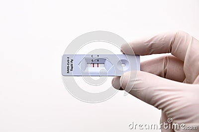 COVID-19 virus disease healthcare check, Coronavirus global pandemic outbreak, Rapid Test,Quick Antigen Detection Stock Photo