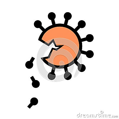 The covid-19 virus is dying Vector Illustration