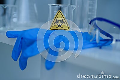 The COVID-19 virus infection deadly hazardous outbreak tested in medical science laboratory Stock Photo