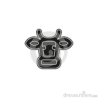 cow animal silhouette beef, farm meat Stock Photo