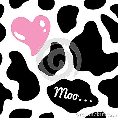 Cow background seamless vector illustration Vector Illustration