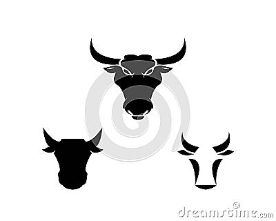 Cow and bull head icon Vector Illustration