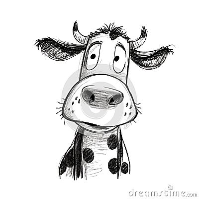 Cow cartoon illustration Cartoon Illustration