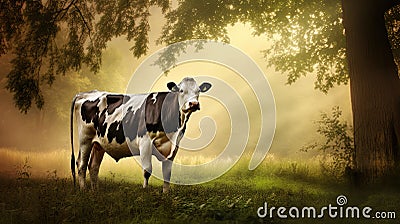 and cow clipart Cartoon Illustration