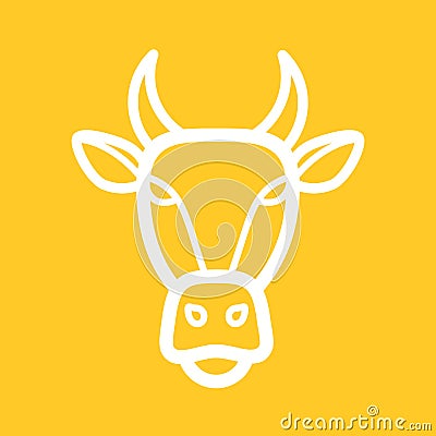 Cow Face Vector Illustration