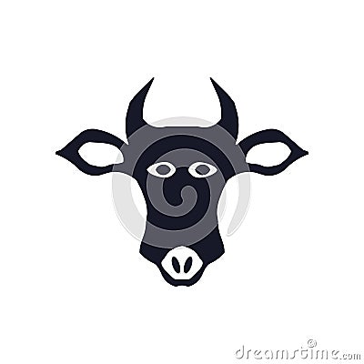 Cow icon vector sign and symbol isolated on white background, Cow logo concept Vector Illustration