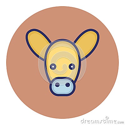 Cow Isolated VectorI con which can easily modify or edit Vector Illustration