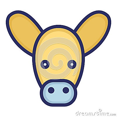 Cow Isolated VectorI con which can easily modify or edit Vector Illustration