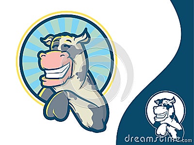 Cow Mascot Vector Illustration