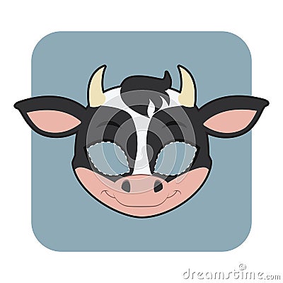 Cow mask for festivities Vector Illustration