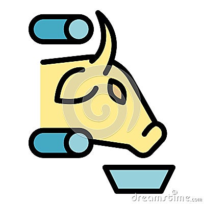Cow milk icon vector flat Vector Illustration