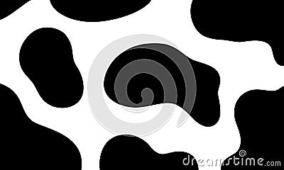 Cow spots black and white single pattern Vector Illustration