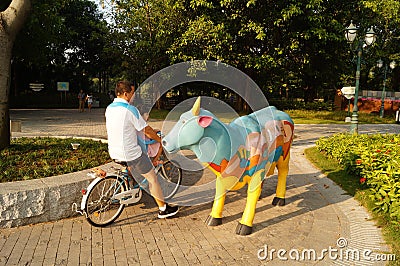 The cow statue Editorial Stock Photo