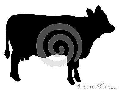 Cow vector illustration silhouette Vector Illustration