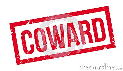 Coward rubber stamp Stock Photo