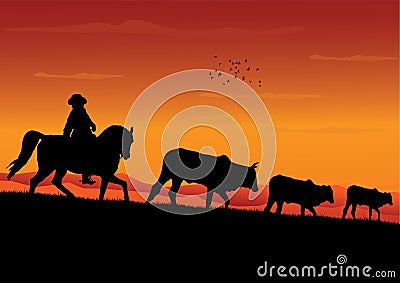 Cowboy Vector Illustration