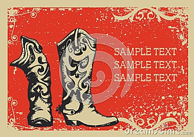 Cowboy boots Vector Illustration