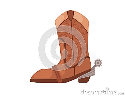 Cowboy boots classic style design vector illustration isolated on white background Vector Illustration