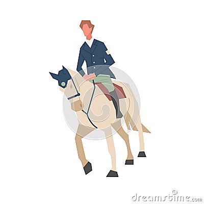 Cowboy character ride horse. A man rides a horse. Stock Photo