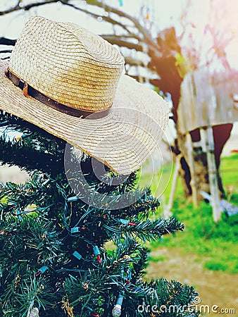 Cowboy Christmas Stock Photo