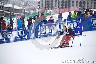 Cowboy Downhill Stampede Editorial Stock Photo