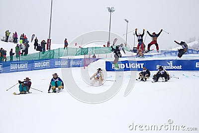 Cowboy Downhill Stampede Editorial Stock Photo