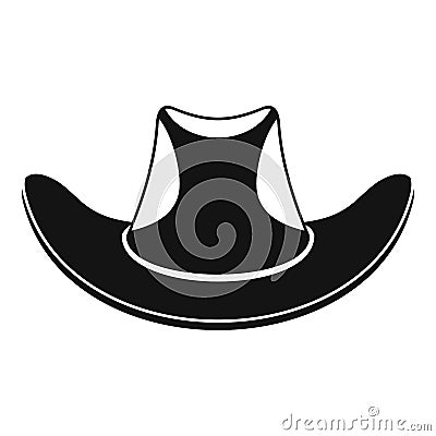 Cowboy hat icon, simple style Vector Illustration