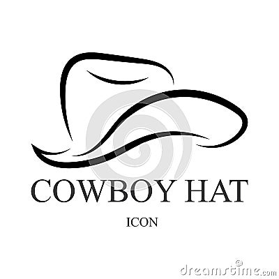 cowboy hat logo icon vector design template Vector Illustration