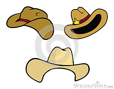 Cowboy hats Cartoon Illustration