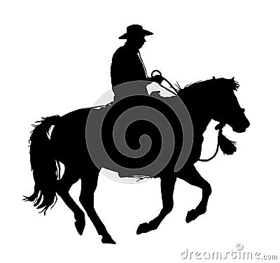 Cowboy Silhouette logo ~ Vector Illustration