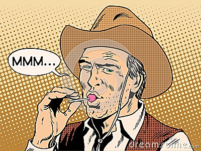 The cowboy and Lollipop Vector Illustration