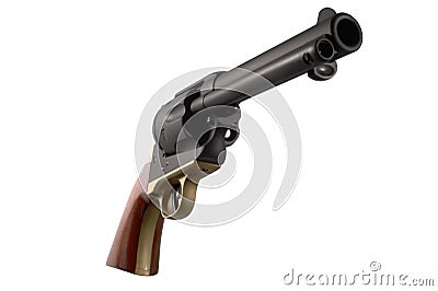 Cowboy Pistol High angle Stock Photo