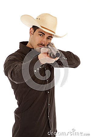 Cowboy Pointing Shotgun Stock Image - Image: 19491251 Cowboy Pointing Shotgun Stock Image - Image: 19491251