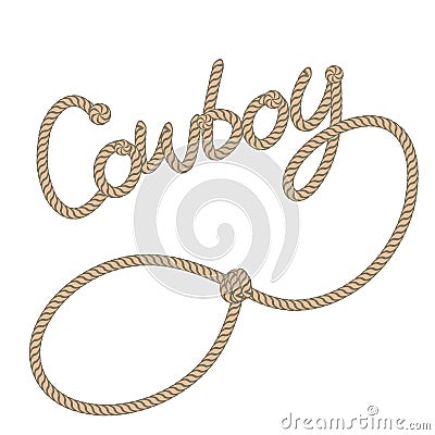 Cowboy rope Vector Illustration