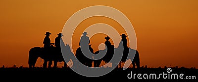 Cowboy silhouette Stock Photo