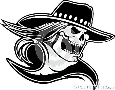 Cowboy Skull Vector Illustration