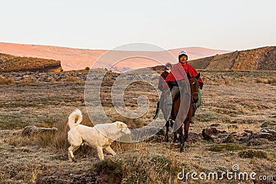 Cowboys riding horses, Editorial Stock Photo