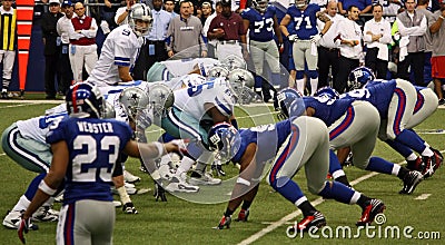 Cowboys Romo Offense NY Giants Defense Editorial Stock Photo