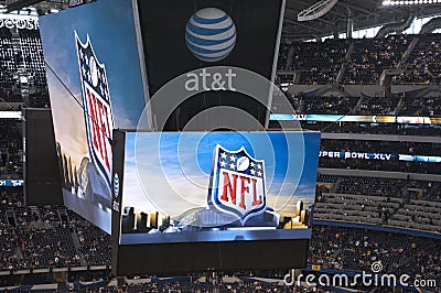 Cowboys Stadium Scoreboard Video Screen Editorial Stock Photo