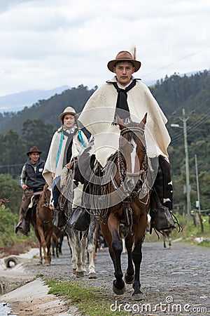 Cowboys in traditional wear Editorial Stock Photo