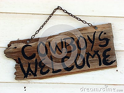 Cowboys Welcome Stock Photo