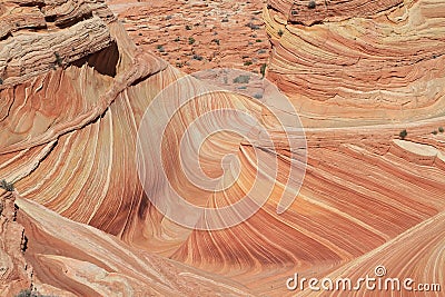 USA,Arizona: Coyote Buttes - The Wave/Trail Valley Stock Photo