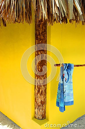 Cozumel Stucco Beach House 5 Stock Photo