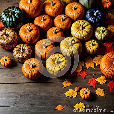 Cozy Autumn Feast: Thanksgiving Table Setting Stock Photo