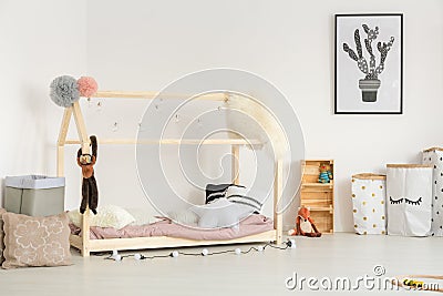 Cozy baby room in nordic design Stock Photo