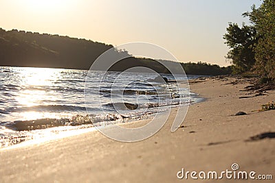 Cozy beach and sunny days Stock Photo