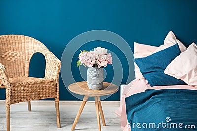 Cozy bedroom interior Stock Photo